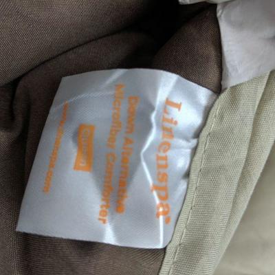 Linenspa Reversible Hypoallergenic Down Alternative Comforter, Queen - Opened