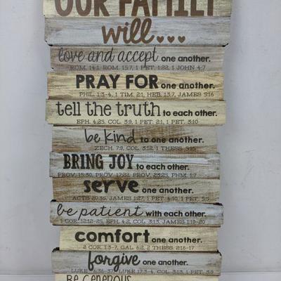 Our Family Will... Wooden Wall Decor, 16