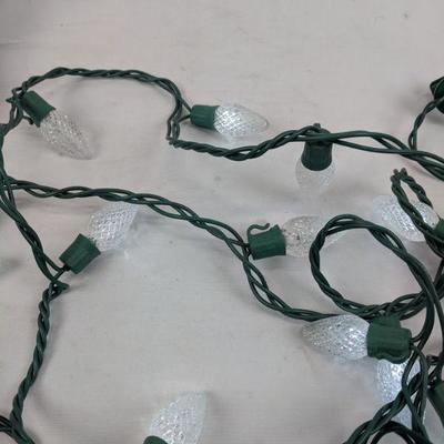 White Outdoor LED Lights, 4 Strands, Each Strand is ~18-20' - Tested, Works