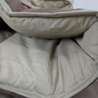 Linenspa Reversible Hypoallergenic Down Alternative Comforter, Queen - Opened