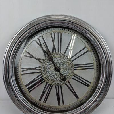 Wood/Metal Look Wall Clock, 23