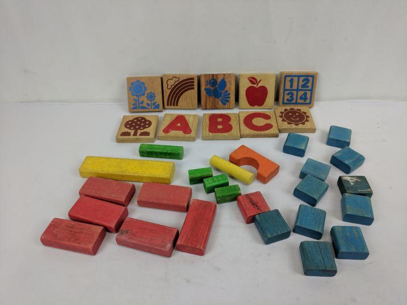 vintage wooden blocks