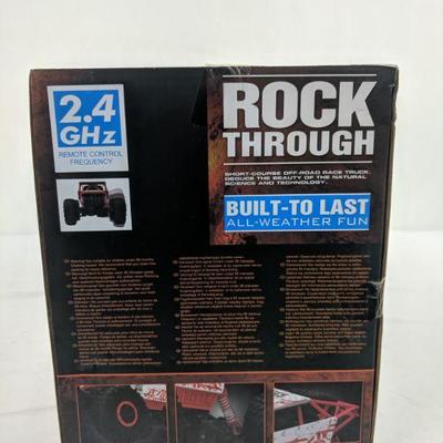 Rock Through 1:18 Scale 4WD Rally Car, Drives Slow Bad Antenna? For Parts, As Is