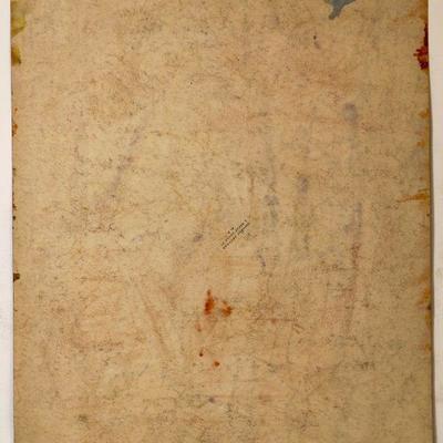 circa 1940's Watercolor/Pastel 24" x 18" Signed Vincent Drennan #097