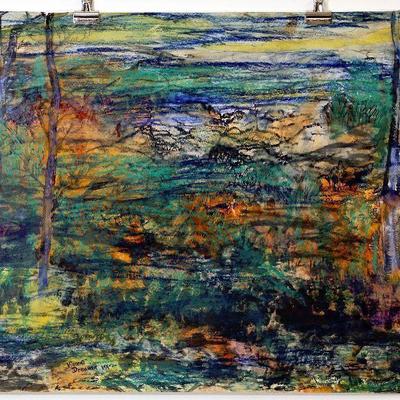 circa 1942 Watercolor/Pastel 24" x 18" Signed Vincent Drennan #090