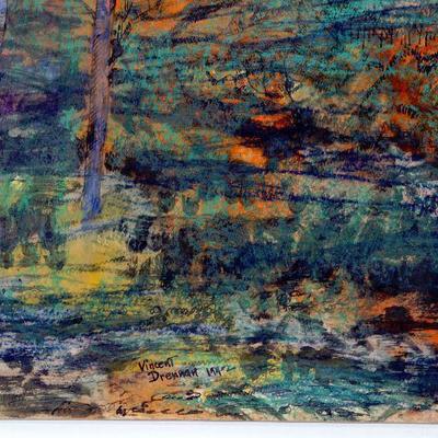 circa 1942 Watercolor/Pastel 24" x 18" Signed Vincent Drennan #090