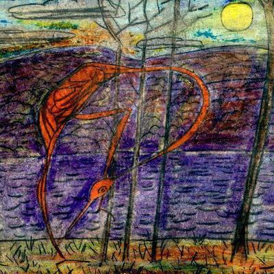 circa 1940's Pastel Painting 14" x 11" Signed Vincent Drennan #018