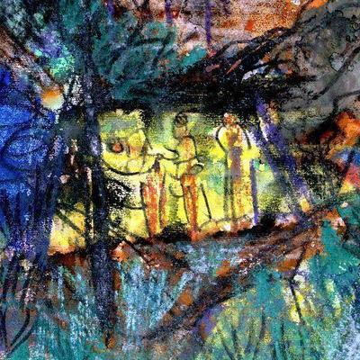 circa 1943 Pastel/Watercolor 24" x 18" Signed Vincent Drennan #021