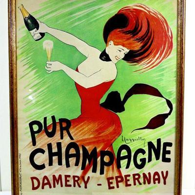 Leonetto Cappiello - Pur Champagne/Damery-Epernay Vintage Victorian Poster