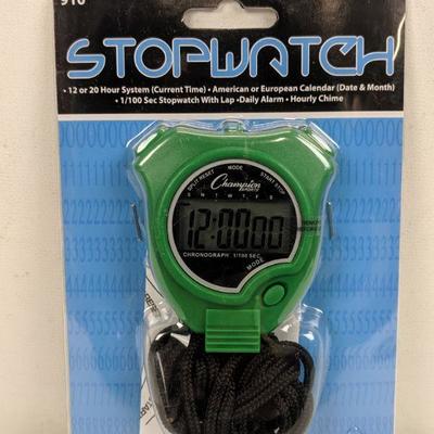 Champion Sports Stopwatch, Green - New