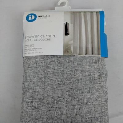 iDesign Shower Curtain, Gray, 72