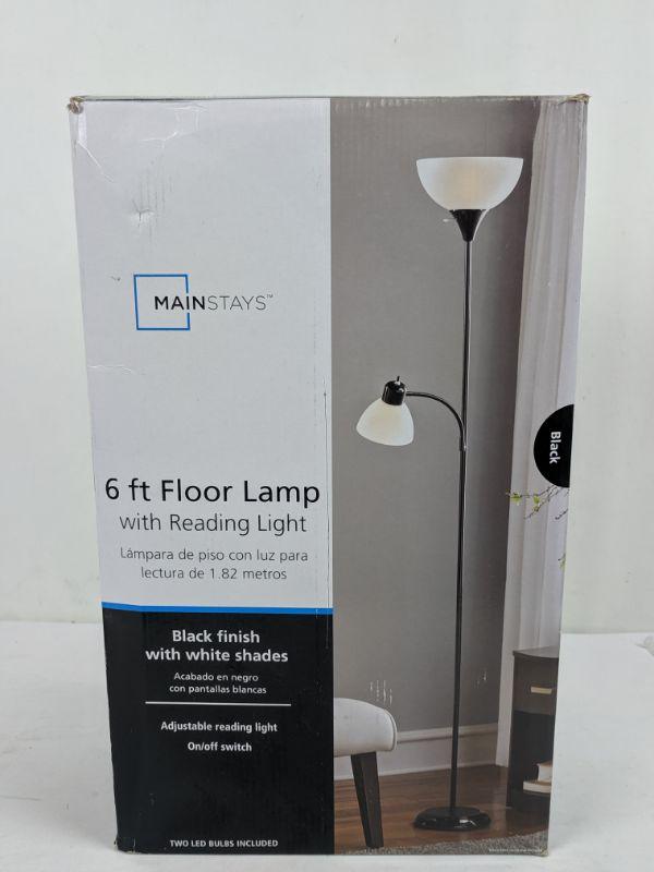 mainstays floor lamp with reading light instructions