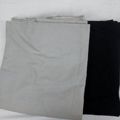 David Textiles Flannel Solid Fabric, 1 Black 1 Gray, 21
