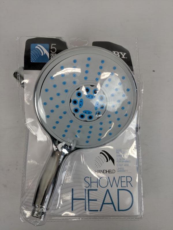 Coby Hand Held Shower Head, 5 Spray Settings New