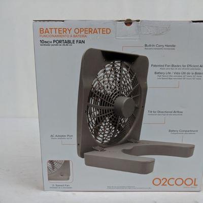 O2Cool Battery Operated Fan, 10