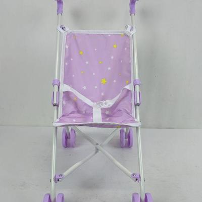 Olivia's Little World Doll Stroller W/ Parasol, Twinkle Stars/Purple - New, Open