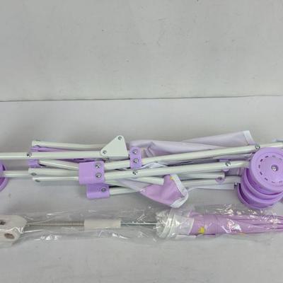 Olivia's Little World Doll Stroller W/ Parasol, Twinkle Stars/Purple - New, Open