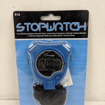 Champion Sports Stopwatch, Blue - New