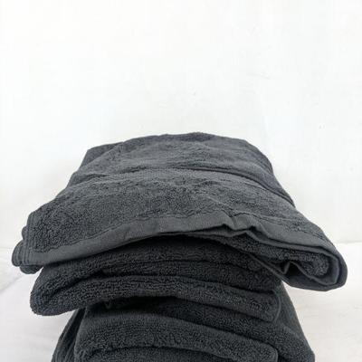 Luxury Cotton Towels 4 Pack, Gray, 27