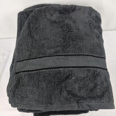Luxury Cotton Towels 4 Pack, Gray, 27