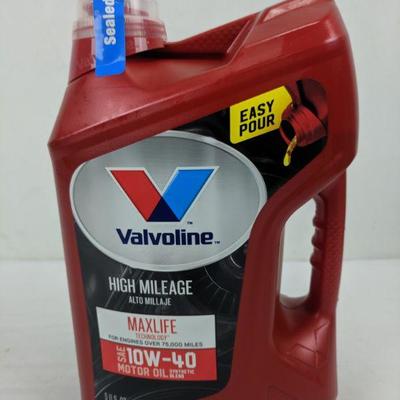 Valvoline High Mileage SAE 10W-40 Motor Oil - New