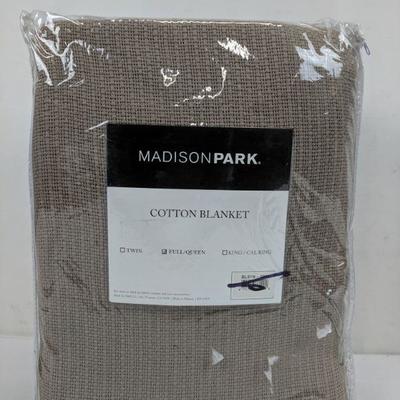 Madison Park Cotton Blanket, Full/Queen, Brown - New