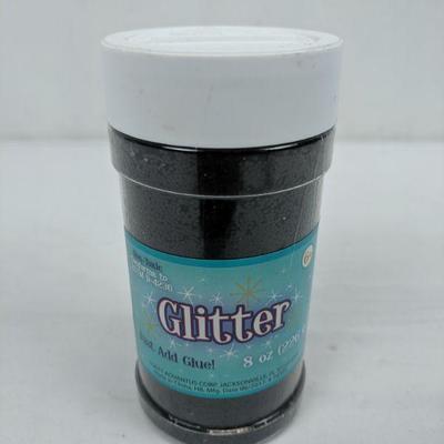 Glitter, Black, 8 oz - New