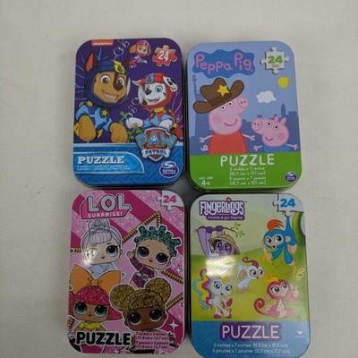 Set of 4 Mini Kids Puzzles - New