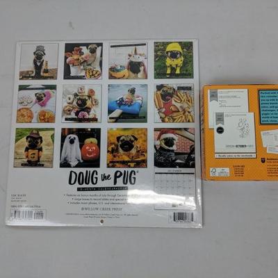 Doug The Pug 18- Month Calendar 2018 & LOL Jokes 2019 Calendar - New