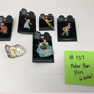 137:  Peter Pan Souvenir Pins