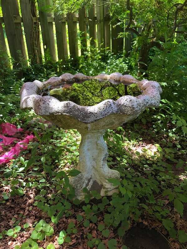 LOT 18 Beautiful Vintage Concrete Bird Bath