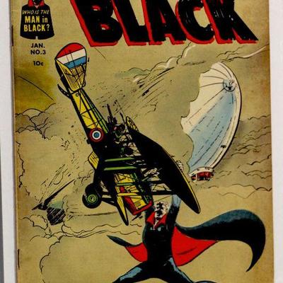 MAN in BLACK #3 January 1958 Thrill Comics - FN- Comic Book - Rare
