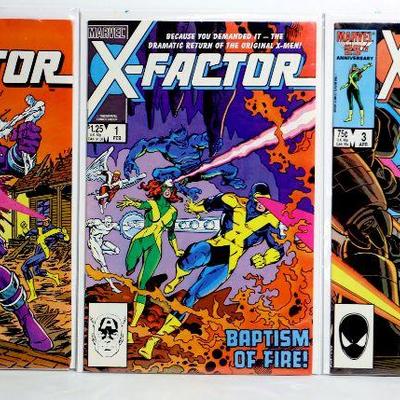 X-FACTOR #1 #2 #3 Marvel Comics 1986 High Grade Comics Lot