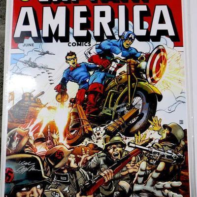 Original Comic Art Print CAPTAIN AMERICA Signed by Neal Adams 13" x 19"
