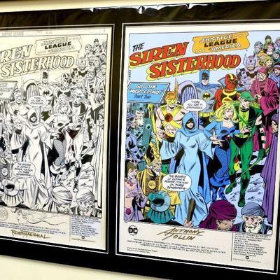 Justice League #214 Original Comic Art L.E. Print Signed Romeo Tanghal A. Tollin