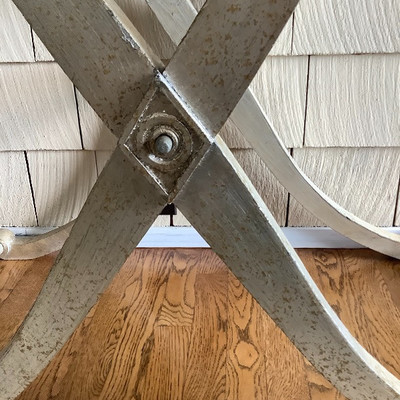 105 Custom Painted Entry Table with Plant