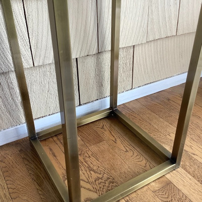 109 Gold Tones Display Table with Plant
