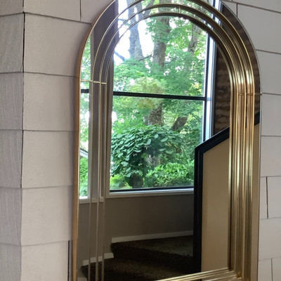 111  Elephant Shelf Table and Beveled Mirror