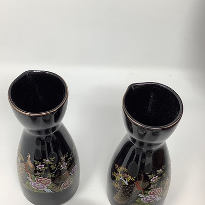 127 Oriental Saki Set and Serving Tray