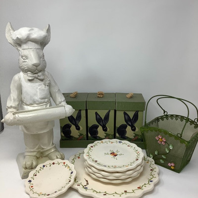 129 Bunny Themed Kitchen Lot