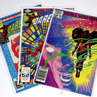 DAREDEVIL #167 #186 #190 Bronze Age Frank Miller Marvel Comics 1980-83