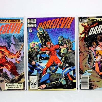 DAREDEVIL #191 #195 #198 Bronze Age (191 Last Frank Miller) Marvel Comics 1983