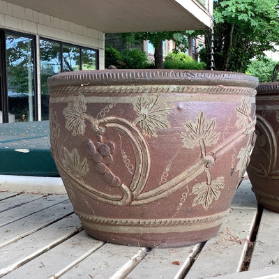 142 Two Terra Cotta Planters 