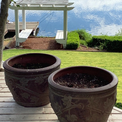 142 Two Terra Cotta Planters 