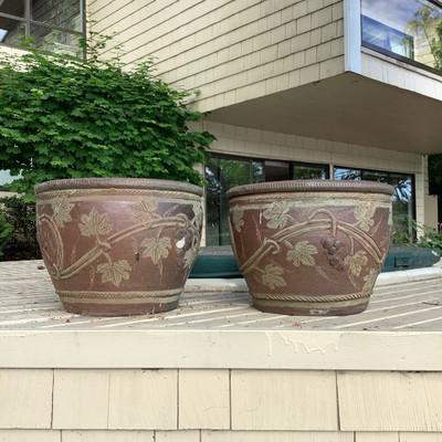 142 Two Terra Cotta Planters 