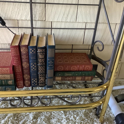 151 Beautiful Metal Bakers Rack and Contents Shown