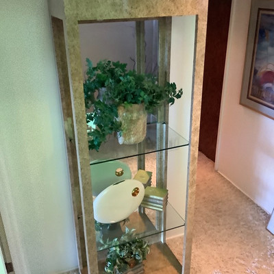 156 Large Lighted Display Cabinet with Contents