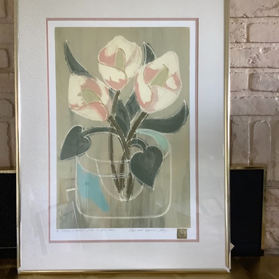 165 â€œLilies in Glass Vaseâ€ by Ronald Daniel Thompson Signed and Numbered