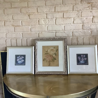 170 Framed Floral Prints 3 pc