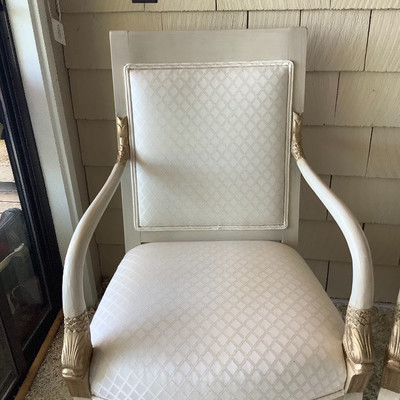 171 Pair of White Koi Chairs